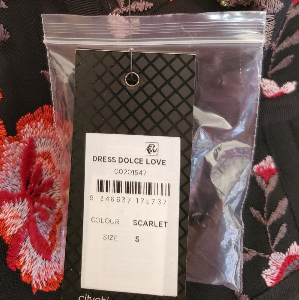 NWT City Chic dolce love black embroidered dress - Picture 5 of 6
